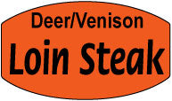 Deer/Venison Loin Steaks Labels, Deer Loin Steaks Stickers