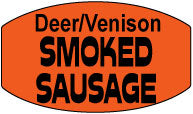 Deer/Venison Smoked Sausage Not For Sale Labels, Stickers