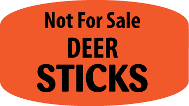 Deer Sticks Not For Sale Labels, Stickers