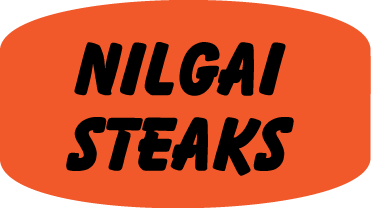 Nilgai Steaks Labels, Nilgai Steak Stickers