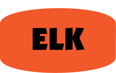 Elk DayGlo Labels, Elk Dayglo Stickers 1000/Roll