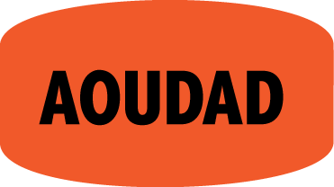 Aoudad DayGlo Labels, Aoudad Stickers
