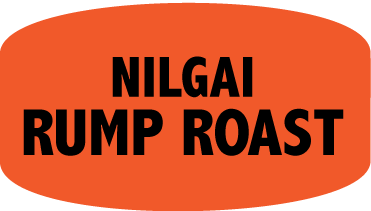 Nilgai Rump Roast Labels, Nilgai Rump Roast Stickers
