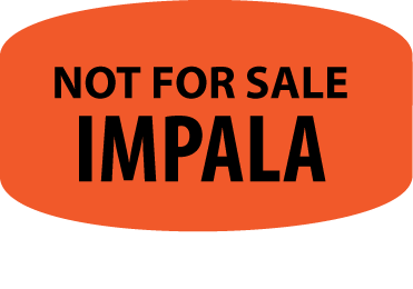 Not For Sale Impala DayGlo Label