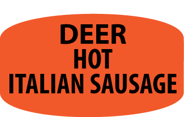 Deer Hot Italian Sausage Labels, Deer Hot Italian Stickers