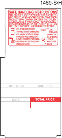 Avery Berkel 623 LS Safe Handling Scale Label 105mm #1469sh