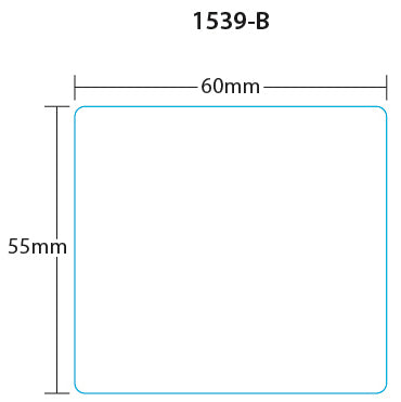 Digi DP-120/SM-90/SM-300 55mm Blank Scale Labels 1539