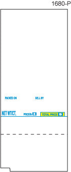 TEC SL66-30 112.7mm 22 Line Ingredient w/Perf Scale Label