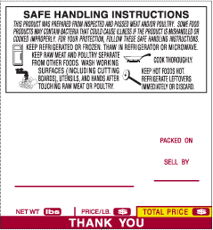 TEC SL59-30 UPC Safe Handling Scale Labels