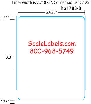 Mettler Toledo 8860-C 2.65   3.3" Blank Scale Labels