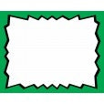 5.5" x 3.5" Green/Black Burst Value Sign Card Blanks