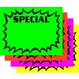 11" x 8.5" SPECIAL Burst Sign Card Blanks - Variety Color Pack
