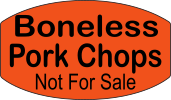 NFS Boneless Pork Chops DayGlo Labels, Stickers